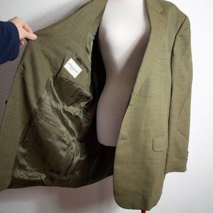 Pronto Uomo Merino Wool Green Sports Coat Size XXL